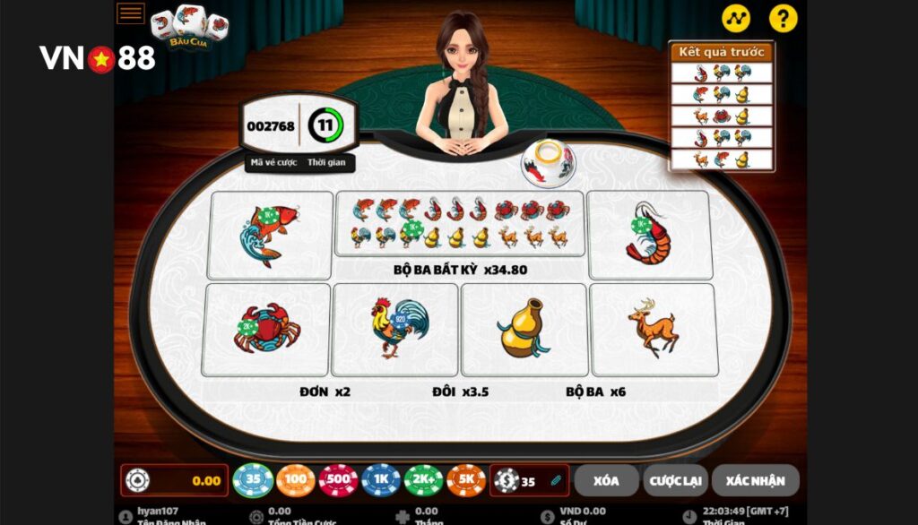 bầu cua tôm cá online